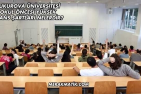 Çukurova Üniversitesi Okul Öncesi Yüksek Lisans Şartları Nelerdir?