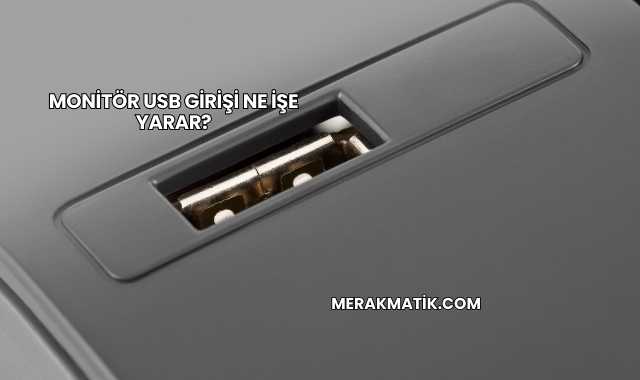 Monitör USB Girişi Ne İşe Yarar?