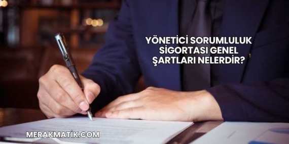 Yönetici Sorumluluk Sigortası Genel Şartları Nelerdir?