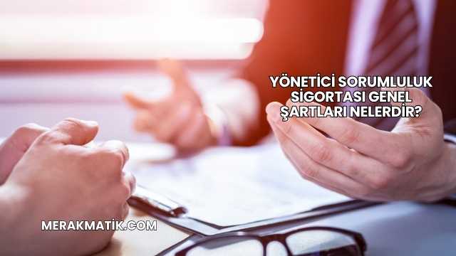 Yönetici Sorumluluk Sigortası Genel Şartları Nelerdir?